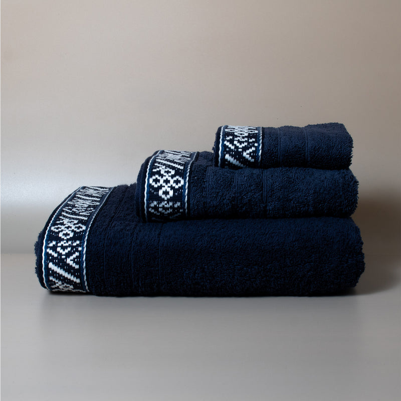 Βαμβακερή Χειροποίητη Πετσέτα Jowls Μπλε