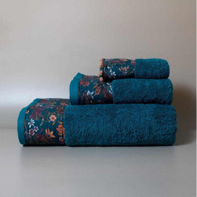 Βαμβακερή Χειροποίητη Πετσέτα Wilma Πετρόλ