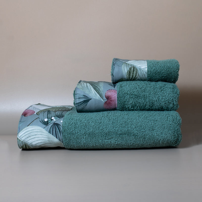 Βαμβακερή Χειροποίητη Πετσέτα Somet Πράσινη