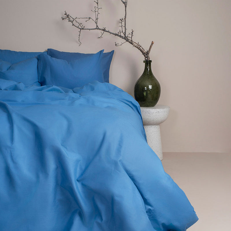 Σετ Σεντόνια Essential Cotton Μπλε 100% Βαμβάκι