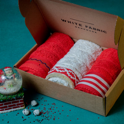 Craft Giftbox Red Stripe (Σετ 3 Πετσέτες Χειρός)
