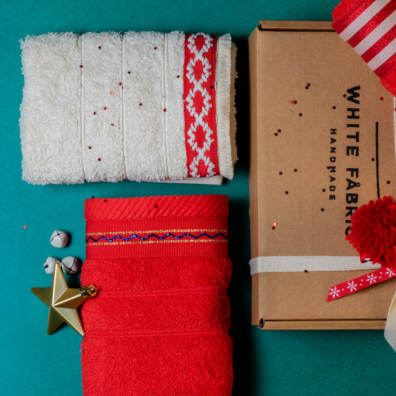 Craft Giftbox Red Stripe (Σετ 3 Πετσέτες Χειρός)