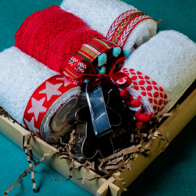 Giftbox Red Star (Σετ 4 Λαβέτες)