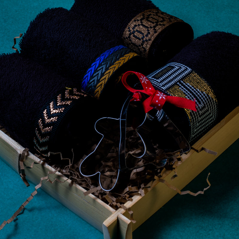 Giftbox Gold Leaf (Σετ 4 Λαβέτες)