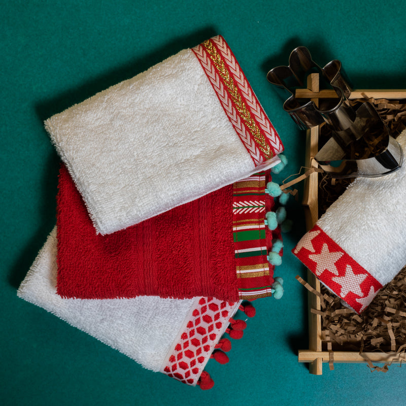 Giftbox Red Star (Σετ 4 Λαβέτες)