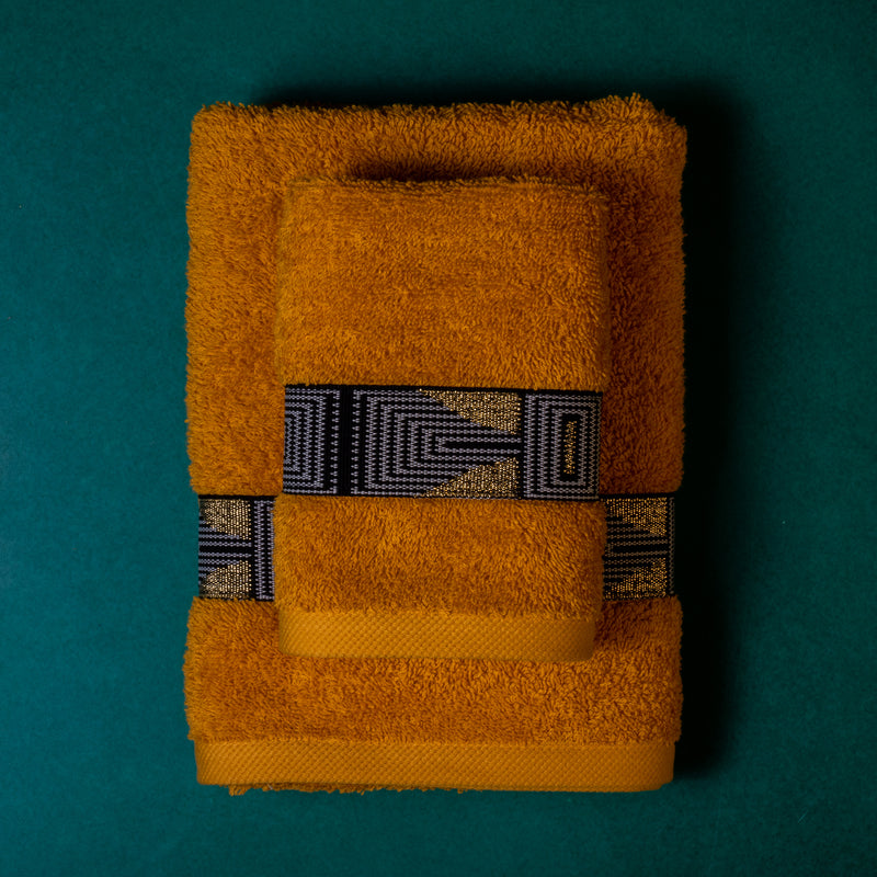 Σετ Βαμβακερές Χειροποίητες Πετσέτες Belaney Κίτρινες