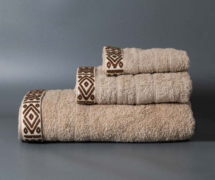 Βαμβακερή Χειροποίητη Πετσέτα Keiramel Μπεζ