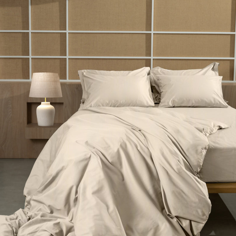 Σετ Σεντόνια Parisienne Μπεζ 100% Βαμβακοσατέν