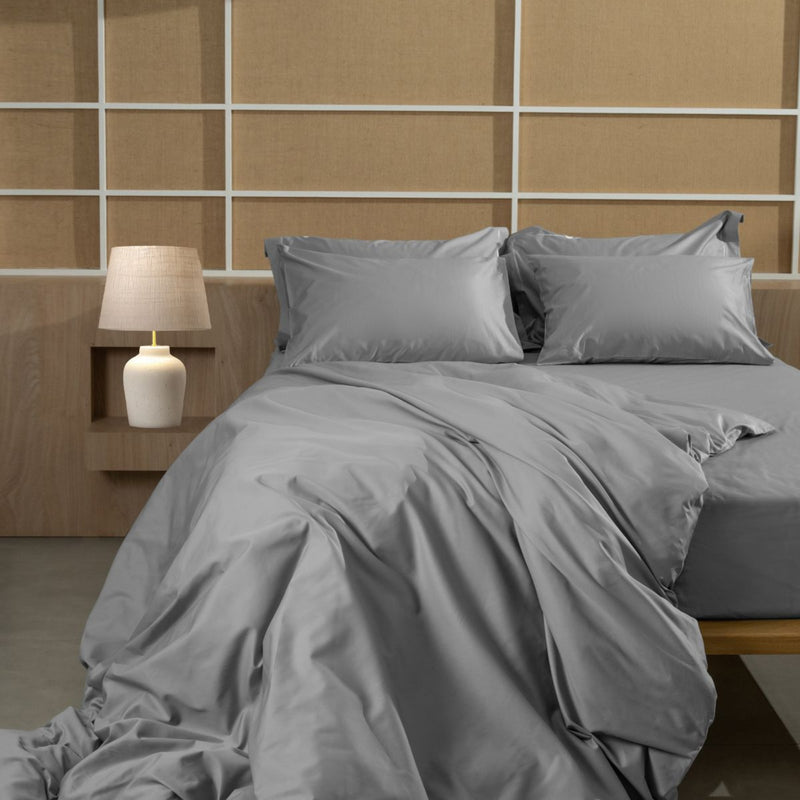 Παπλωματοθήκη Satin Parisienne Γκρι