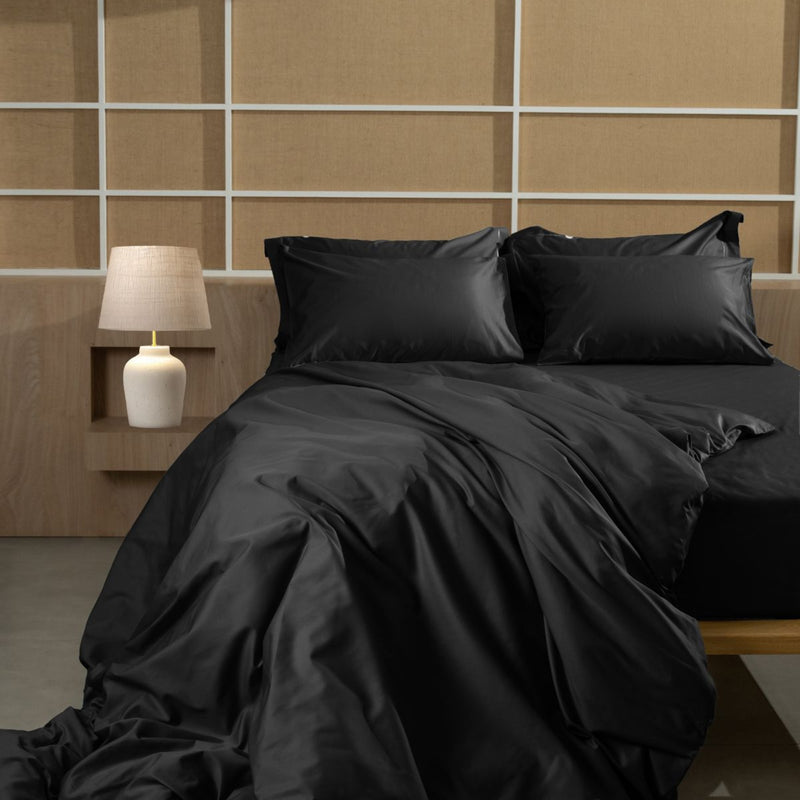 Σετ Σεντόνια Parisienne Μαύρα 100% Βαμβακοσατέν