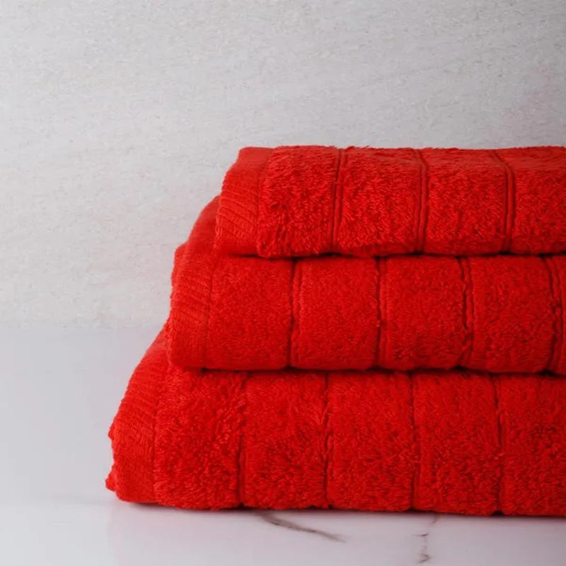 Σετ Βαμβακερές Πετσέτες Premium Κόκκινες