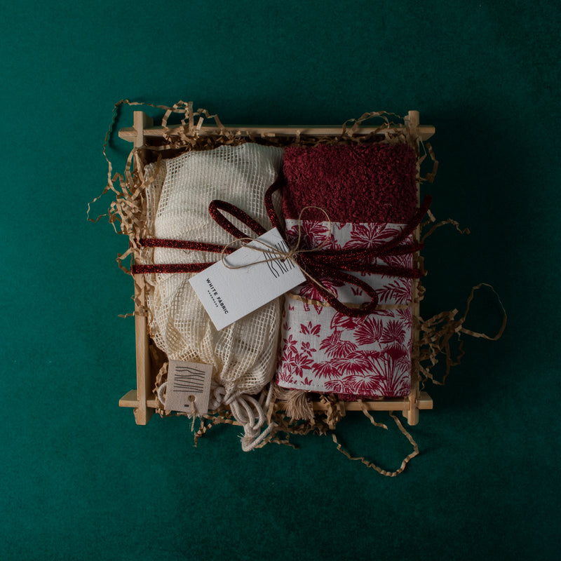 Gift Box White Fabric Beauty