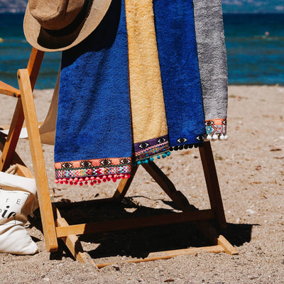 Πετσέτα Θαλάσσης Eye Patchwork Γκρι